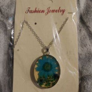 Real Flower Resin Necklace
